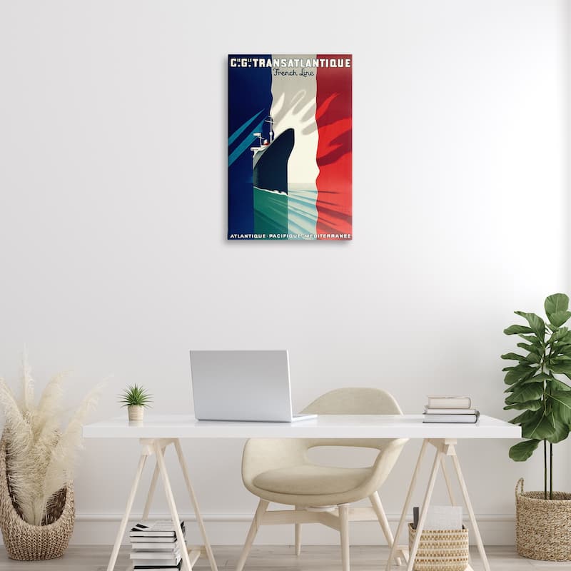 Stupell Antique French Cruise Ship Canvas Wall Art Design By Marcus Jules