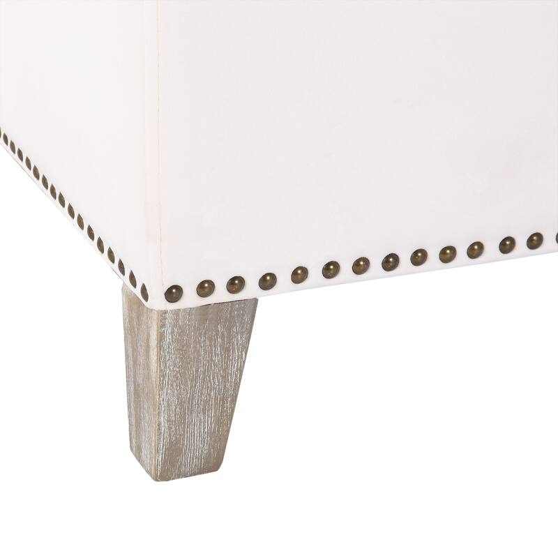 29.5" Wide Velvet Tufted Square Ottoman With Storage