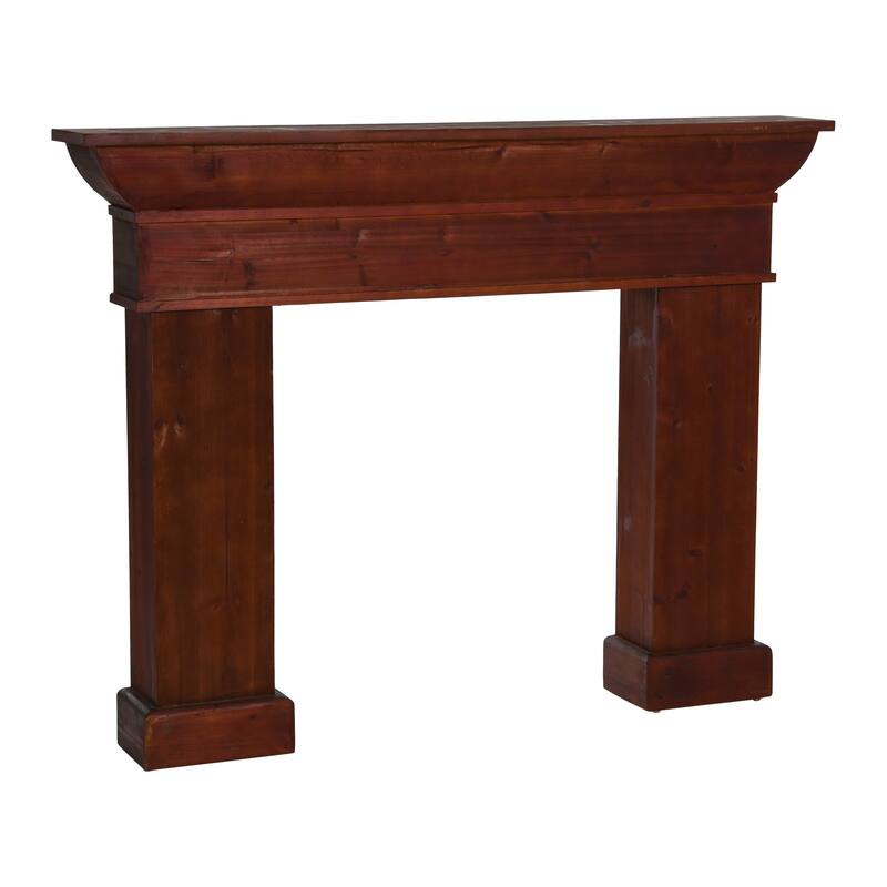 Monolith Decorative Fireplace Mantel - Mid Brown Stained