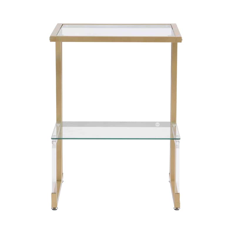 2-Tier Acrylic Glass End Table
