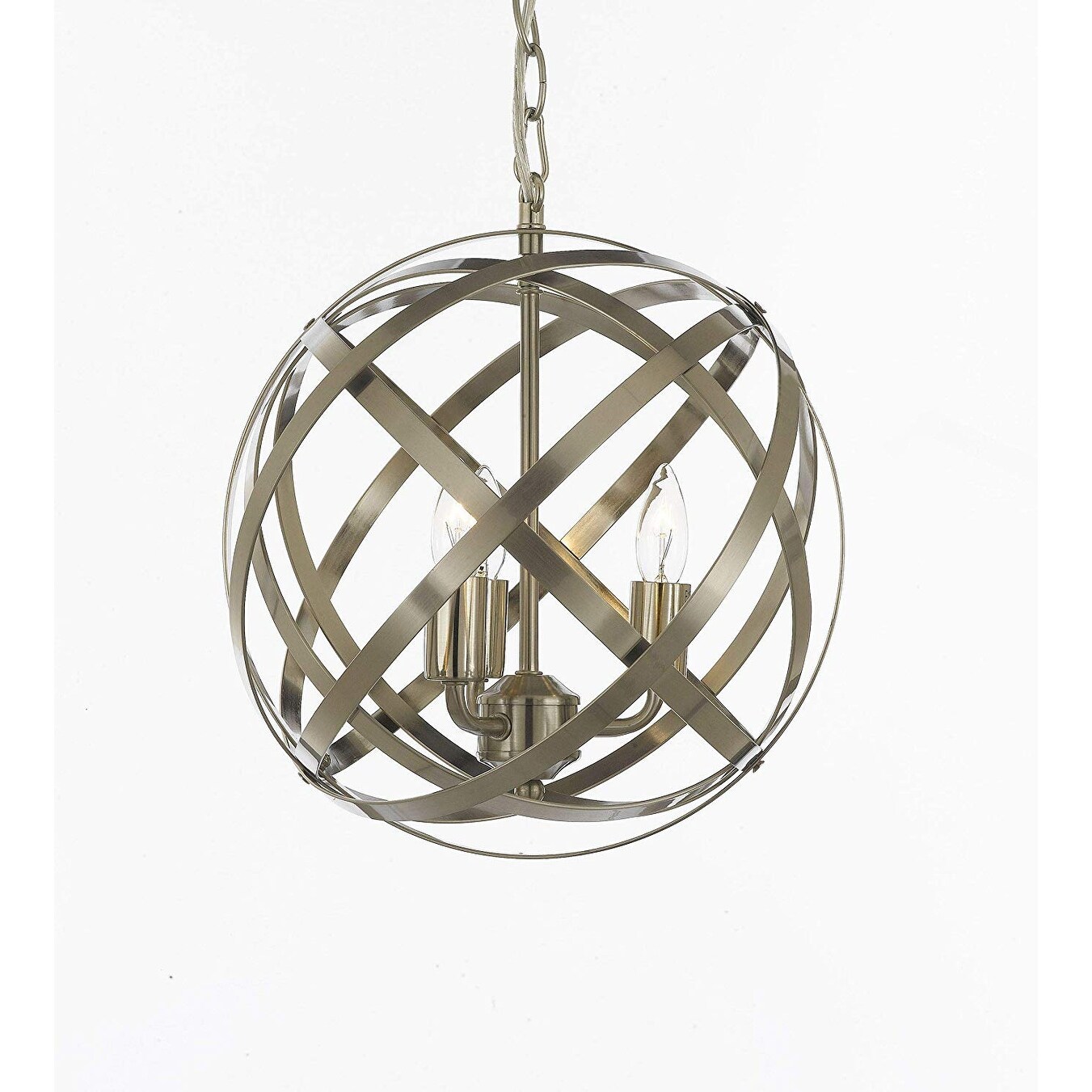 Contemporary Silver 4 Light Orb Chandelier Pendant Lighting