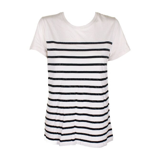 ralph lauren black and white striped t shirt