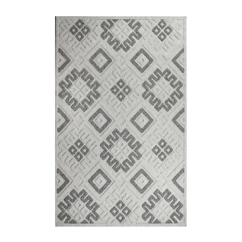 Superior Modern Geometric Diamonds Indoor Outdoor Area Rug
