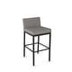 preview thumbnail 39 of 55, Amisco Fairfield Counter Stool Warm Grey Faux Leather / Dark Brown Metal