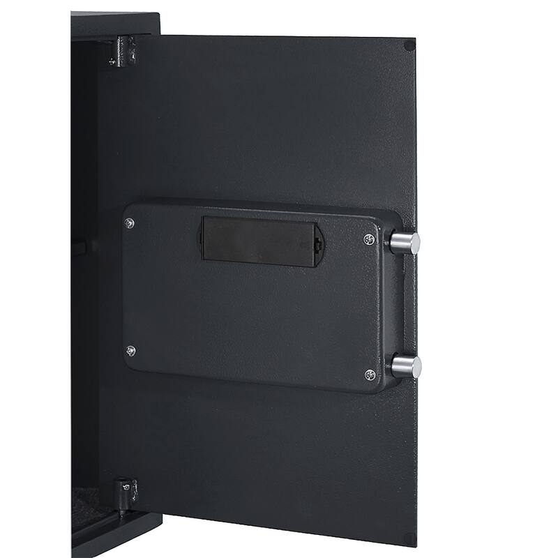 Personal Digital Safe Box - Compact Steel Home Safety Container for Money with 2 Manual Override Keys by Paragon Safes (Gray)