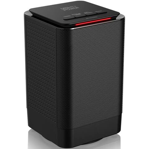 Mighty Power Personal Oscillating Space Ceramic Heater with Fan, 950 Watts, Black, 8x5 Inches