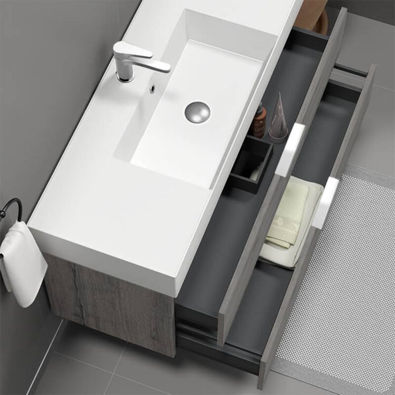 Nameeks Derin-4818-W Derin 48" Wall Mounted Single Basin Vanity Set