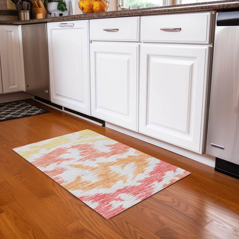 Machine Washable Indoor/ Outdoor Chantille Modern Boho Rug
