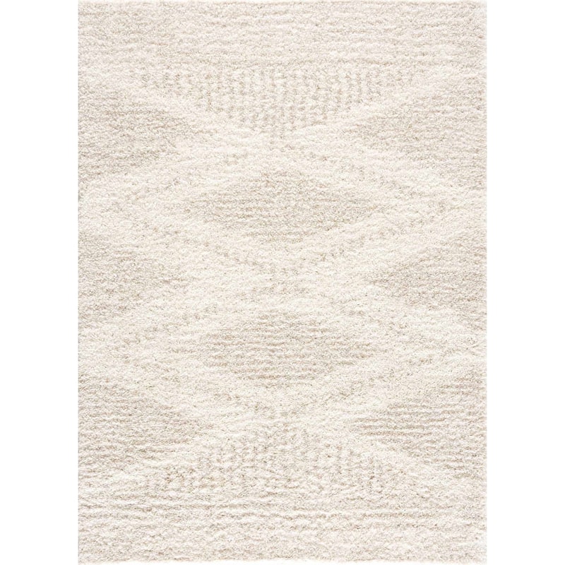 Hauteloom Lux Shag Collection Moroccan Farmhouse Shaggy High Plush Pile Area Rug