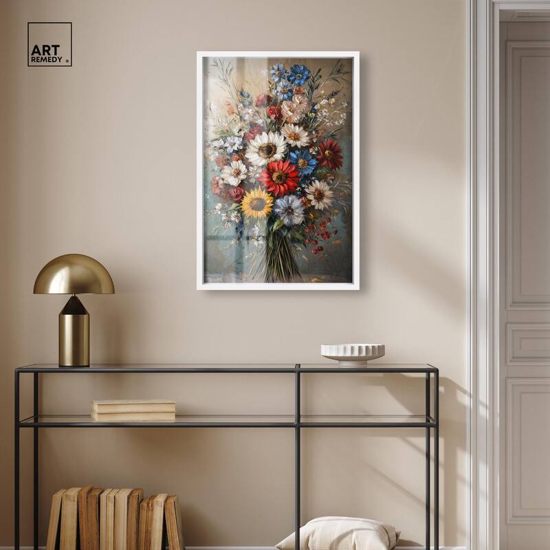 Symphony of Flowers I Shadowbox by Art Remedy
