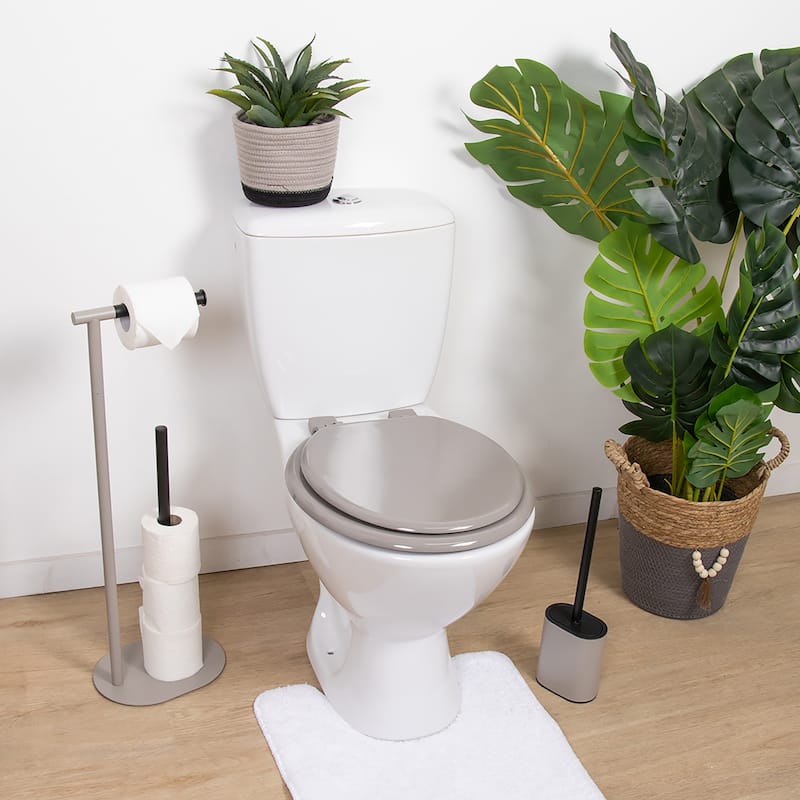 Round Molded Wood Toilet Seat 17 Inches