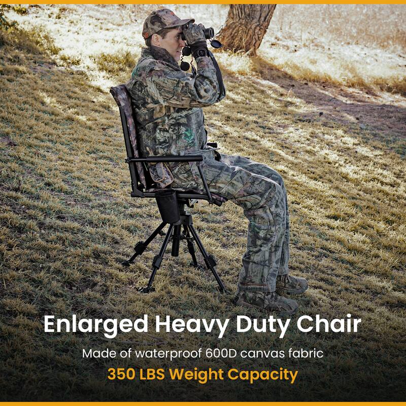 Arrowhead KKS0347U Wide Folding Hunting Swivel Blind Chair