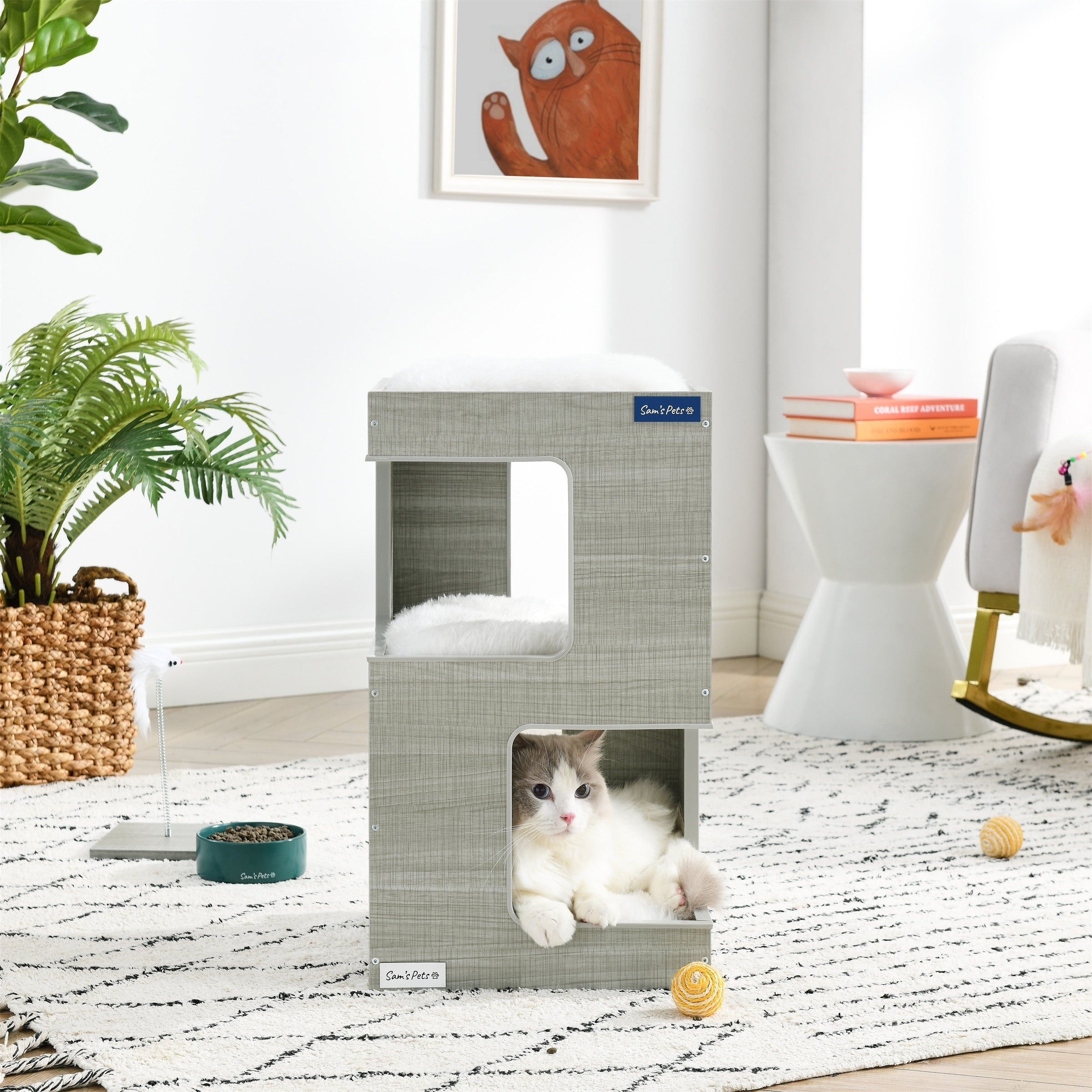 Escher Cat Tree 23.5'' in Grey