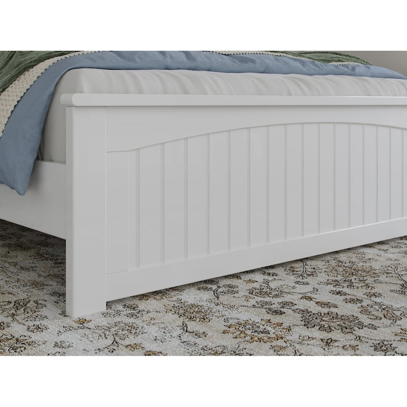 Naples Solid Wood Low Profile Platform Bed with Matching Footboard
