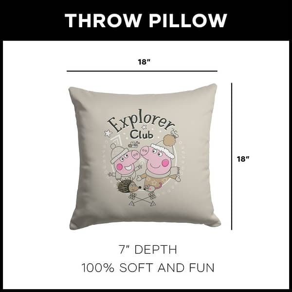 dimension image slide 0 of 4, Hasbro Peppa Pig 18 Inch Throw Pillow