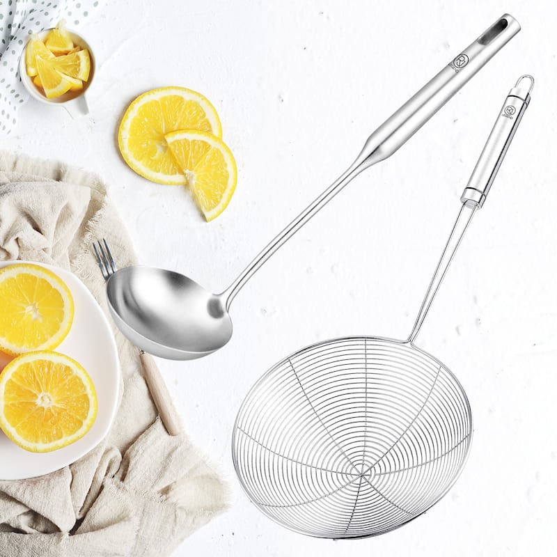 RJ Legend Cooking Utensil 304 Stainless Steel 18/8 Skimmer/ Ladle