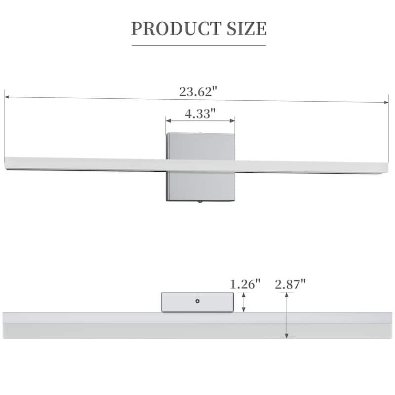 Modern Bathroom Vanity Light Mirror Makeup Front LED Lamp Waterproof