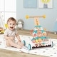 preview thumbnail 6 of 4, Wooden Baby Push Walker Toddler Activity Center w/Adjustable Handle - Multicolor