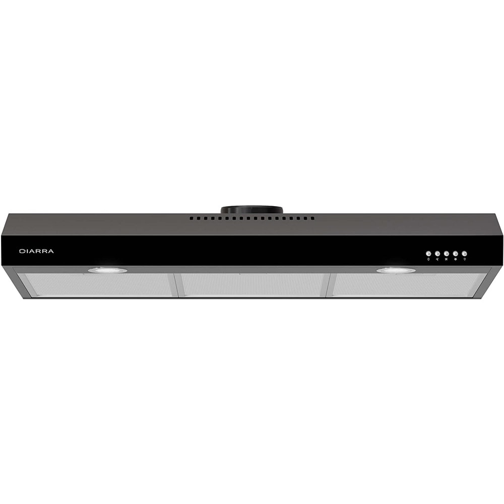CIARRA 30" 200 CFM Under Cabinet Convertible Range Hood in Stainless Steel with LED Lights