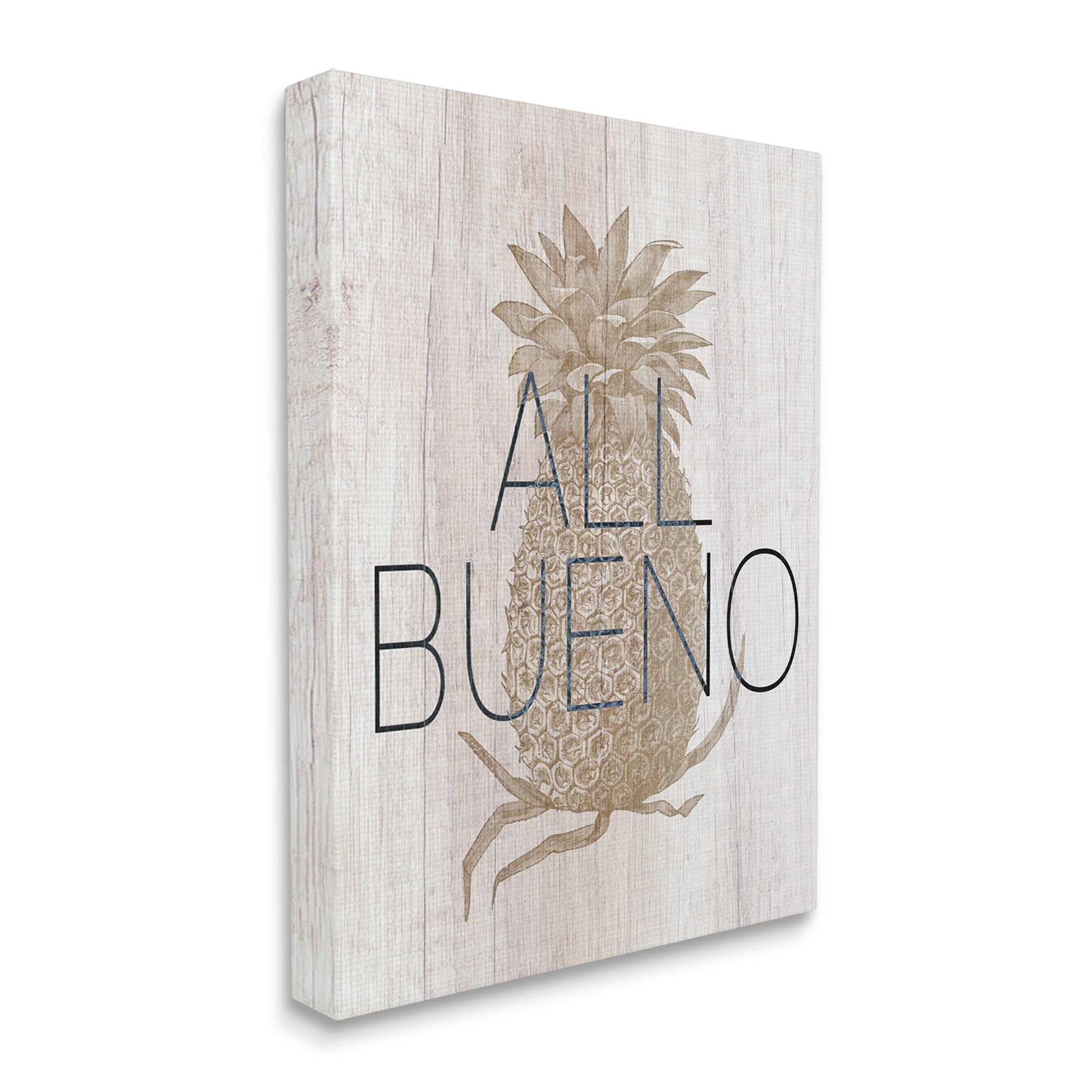 Stupell All Bueno Phrase Vintage Pineapple Illustration-image