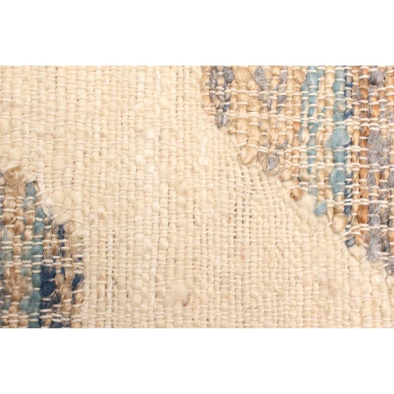 ECARPETGALLERY Flat-Weave Palas Denizli Cream Jute Kilim - 5'9 x 7'6