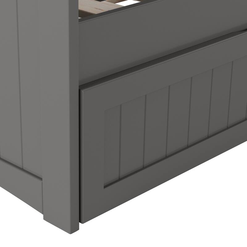 Nantucket Twin Wood Daybed with Twin Size Trundle