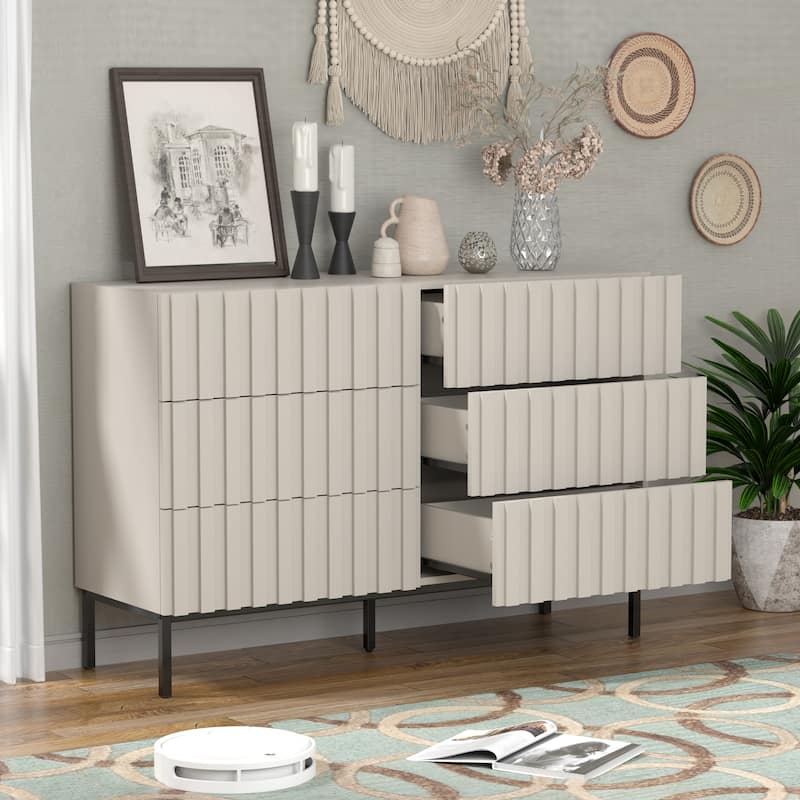 6 Drawers Chest Of Dresser Storage Tower Cabinet Bedroom Organizer