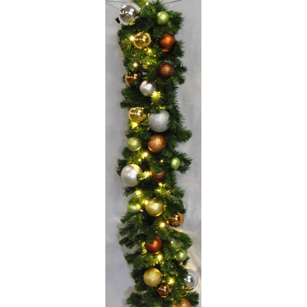 Shop Christmas At Winterland Wl Garbm 09 Wood Lww 9 Foot Pre Lit