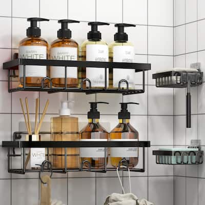 4 Pack Shower Caddy Organizer with Hooks - 14.2*5.2*2.8inch