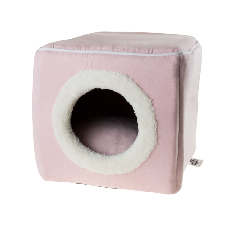 PETMAKER Cozy Cat Cave Enclosed Cube Indoor Pet Bed