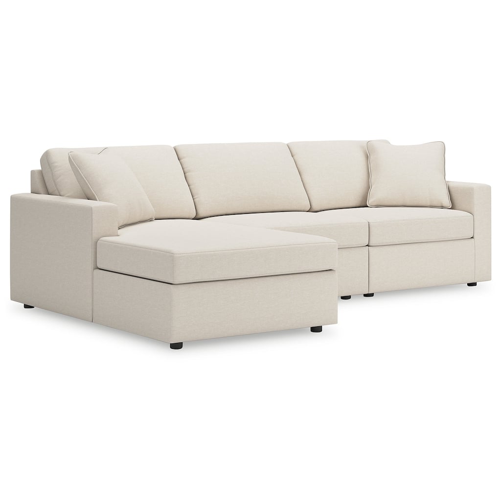 Signature Design by Ashley Modmax Beige 3-Piece Sectional with Chaise - 109" W x 68" D x 36" H
