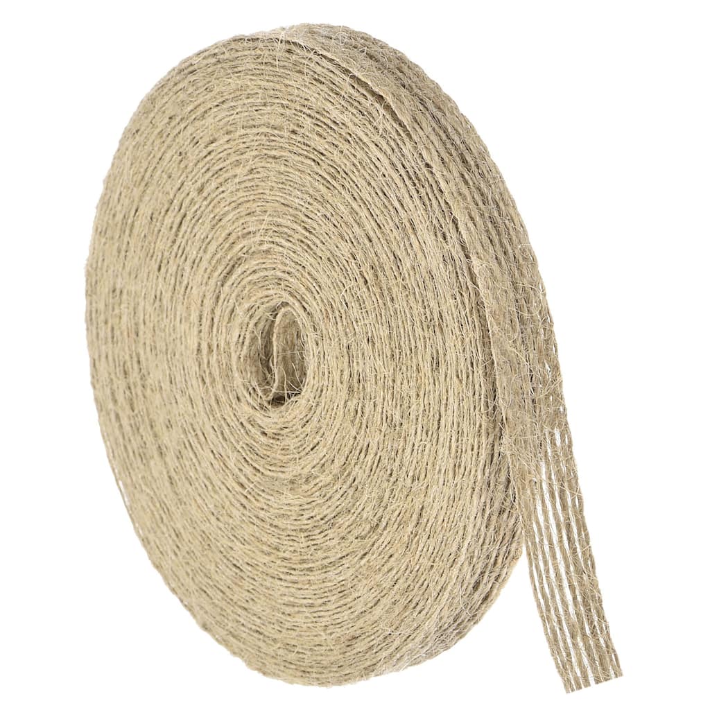 Burlap Fabric Ribbon, Natural Fabric Burlap Jute Ribbon - Jute Color