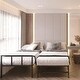 preview thumbnail 2 of 3, Black Metal Twin Height Adjustable Daybed with Roll-Out Pop-Up Trundle and Heavy-Duty Frame