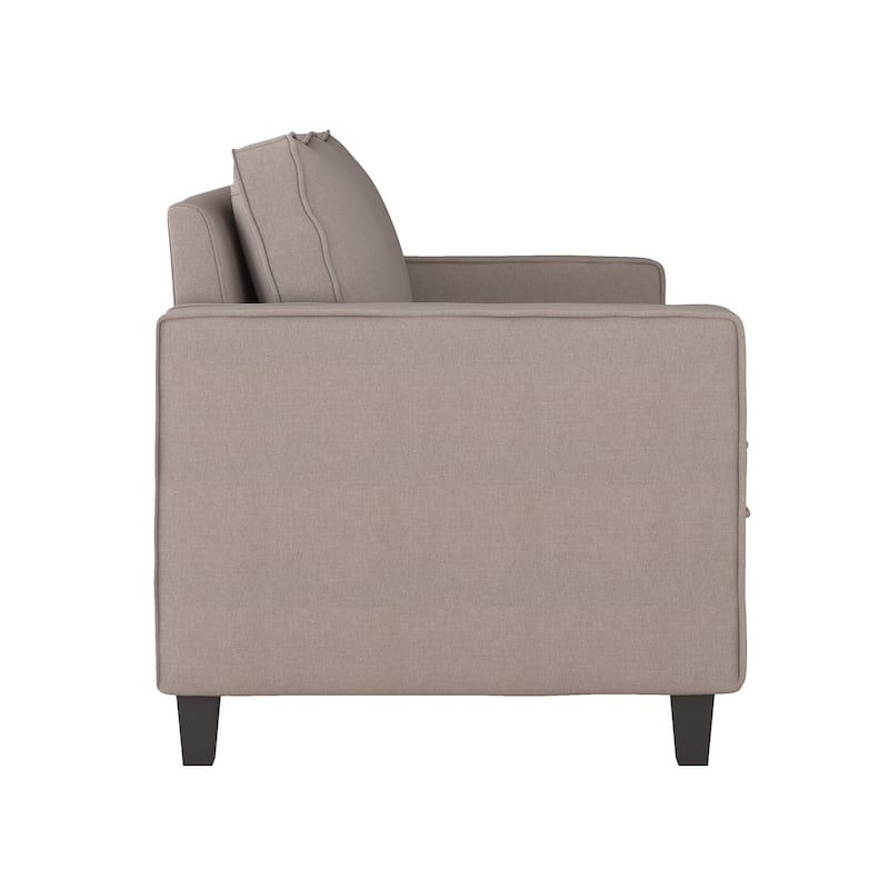 Georgia Upholstered 2 Seater Loveseat Sofa, Taupe