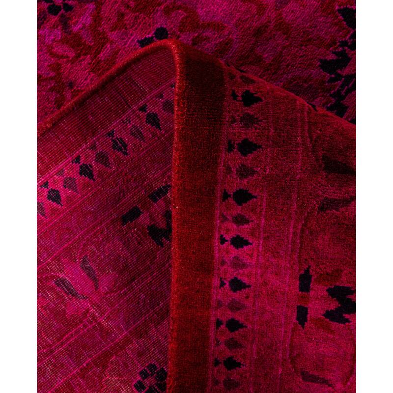 Overdyed One-of-a-Kind Hand-Knotted Area Rug - Pink - 9' 1" x 12' 0"