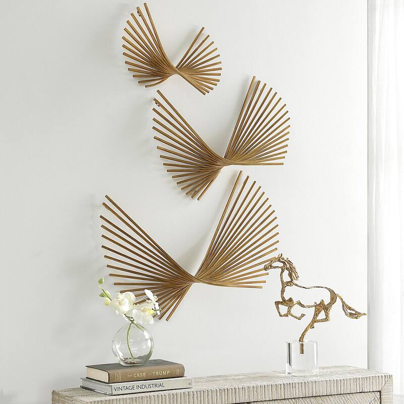 Uttermost 04375 Choreograph 17" Tall Iron Abstract Sculpture - Set of