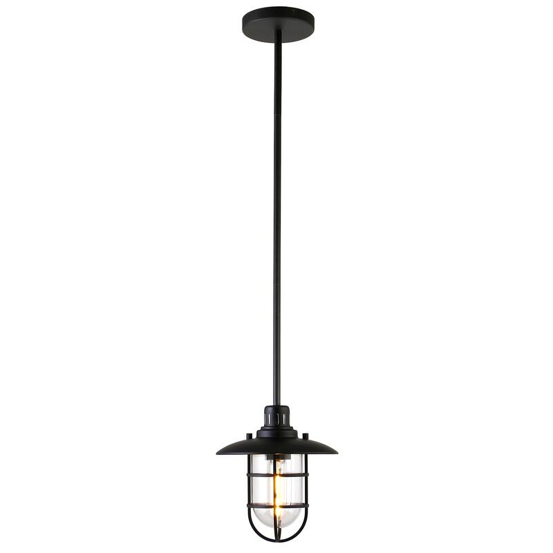 Bay 8.25" Wide Lantern Pendant with Glass/Metal Shade