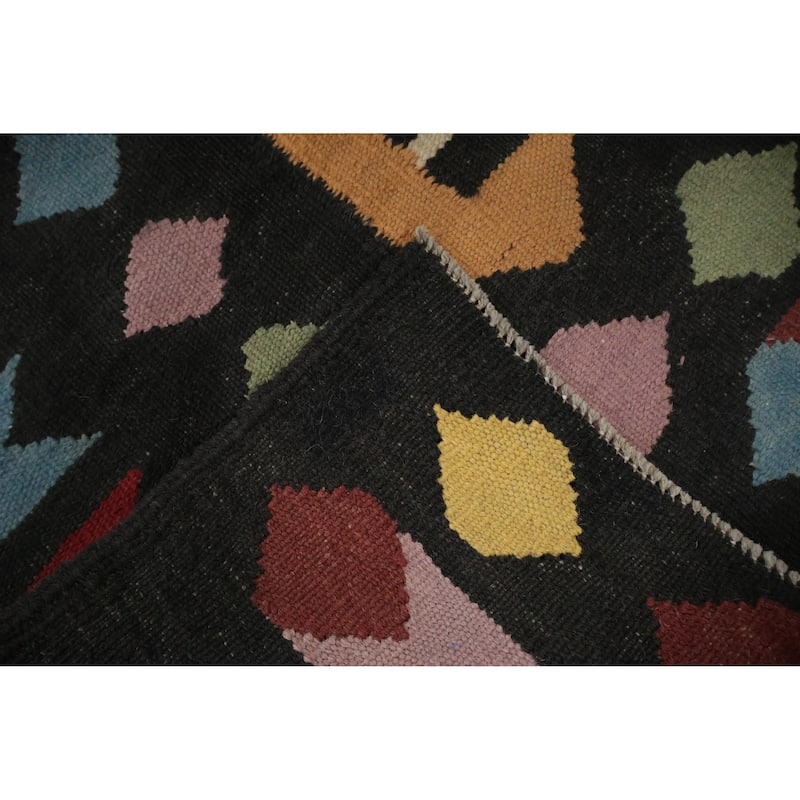 Hand Woven Oriental 100% Wool Carpet Southwestern Tribal Multi-Colored Kilim Area Rug - 10' 4'' X 8' 2''