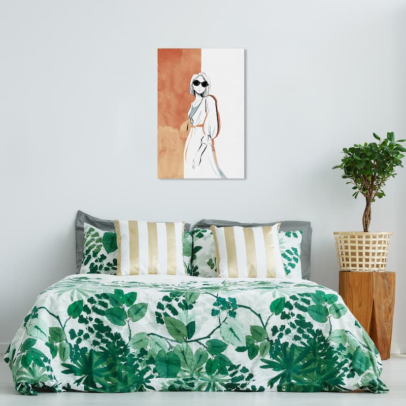 Wynwood Studio Canvas Fashion and Glam Breezes Orange and Peach Glam Wall Art Canvas Print - 36 x 24