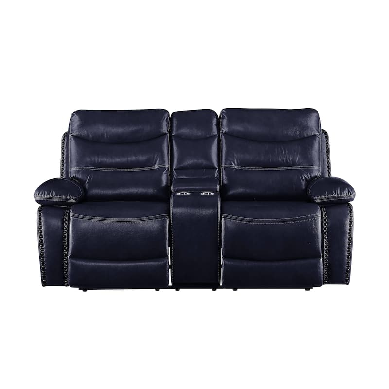 Graton Horizontal Tufted with Nailhead Trim Reclining Loveseat