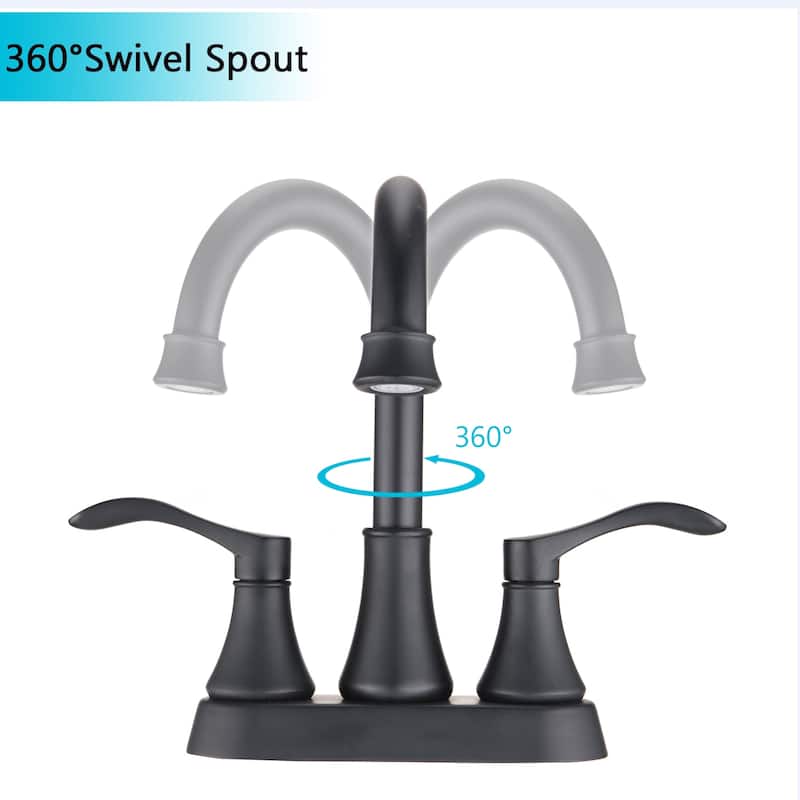 BATHLET Swivel Spout Centerset Bathroom Sink Faucet
