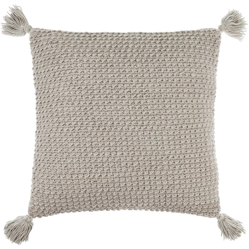 Demond Farmhouse Solid Color Accent Pillow
