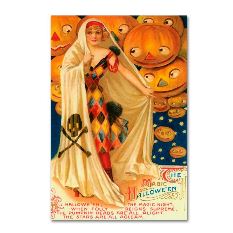 Vintage Apple Collection 'Halloween Beauty Pumpkins' Canvas Art