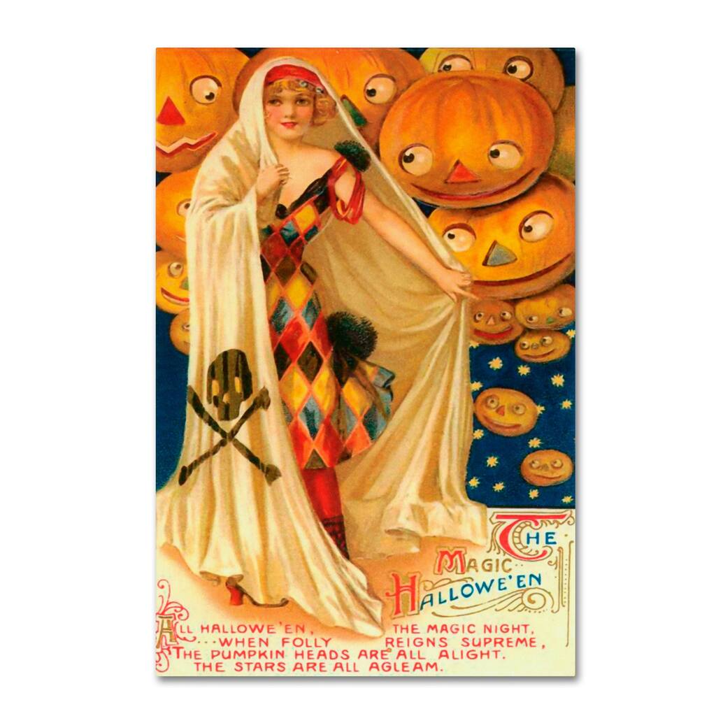 Vintage Apple Collection 'Halloween Beauty Pumpkins' Canvas Art