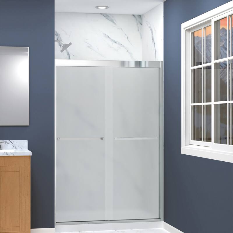 Transolid FBPT487008F-R 70" High x 47" Wide Bypass Frameless Shower