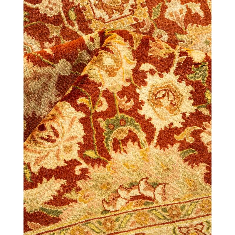 Overton One-of-a-Kind Hand-Knotted Traditional Oriental Mogul Brown Area Rug - 9' 3" x 11' 10"