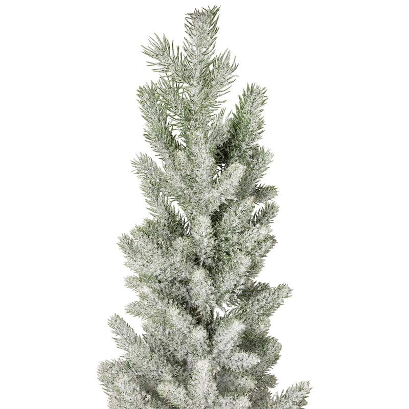 Slim Flocked Norfolk Pine Artificial Christmas Tree - 4.5' - Unlit