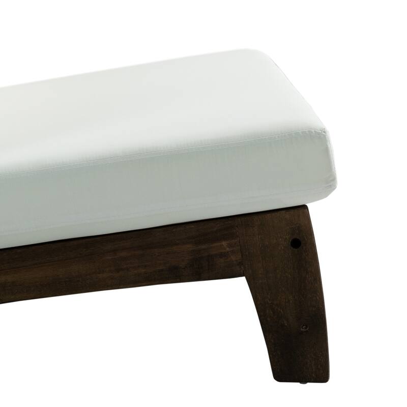 Sectional Wood Furniture 2 Seat Armless Patio Sofa