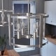 preview thumbnail 1 of 8, Hunter Astwood 13" 4-Light Chandelier, Caged, Kitchen Island, Dining - Contemporary, Transitional, Modern Farmhouse Brushed Nickel