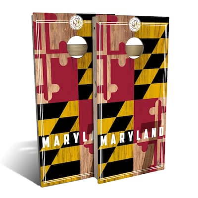 Maryland State Flag 2.0 Outdoor Cornhole Board Set